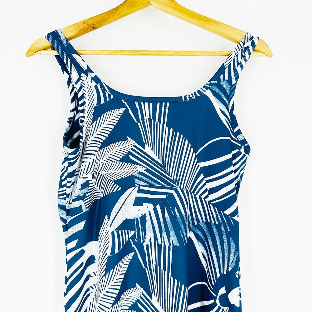 Columbia Womens PFG Freezer III Blue Floral Sleeveless Short Stretch Dress S - Picture 7 of 8